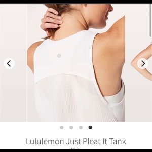 Lululemon just pleat it tank